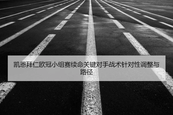 凯恩拜仁欧冠小组赛续命关键对手战术针对性调整与路径